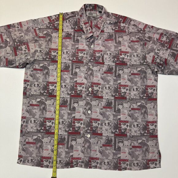 Enyce The Source Magazine Shirt Adult 3XL Y2K AOP Button Up Tupac Biggie Snoop - Picture 13 of 14